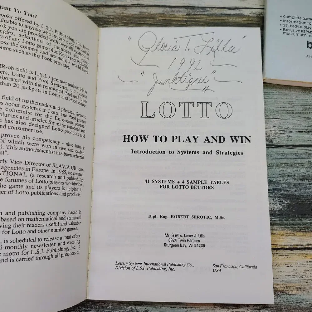 Vintage Book lotto planner